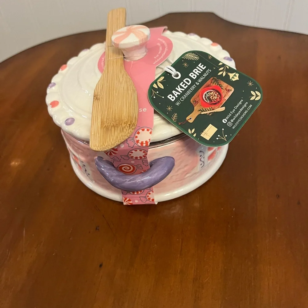 Gingerbread house ceramic BRIE CHEESE BAKER